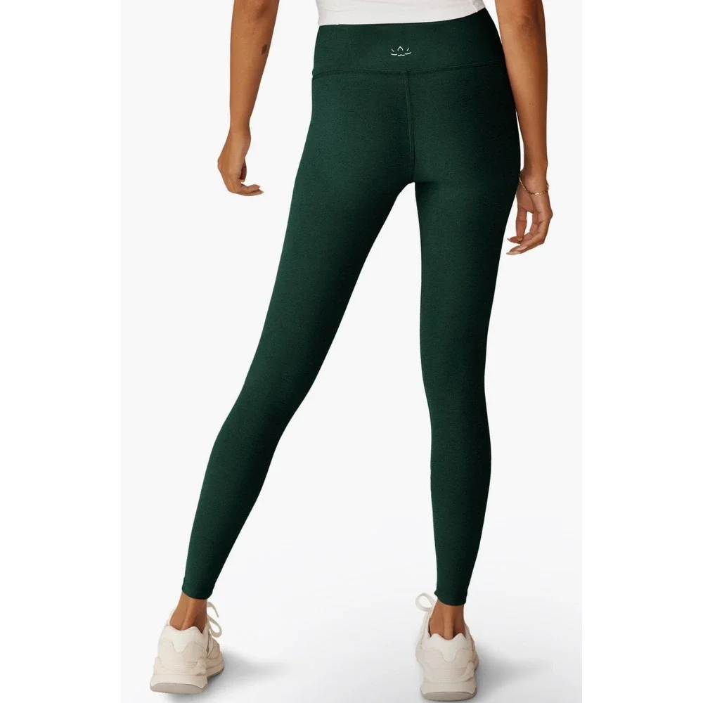 Beyond Yoga Caught in the Midi High Waist Medium Leggings NWT Dark Spruce Green